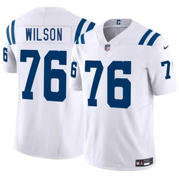 Men & Women & Youth Indianapolis Colts #76 Jack Wilson White 2025 F.U.S.E. Vapor Limited Stitched Jersey